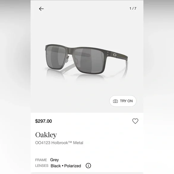 Oakley OO4123 Holbrook Metal Polarized Matte Gunmetal